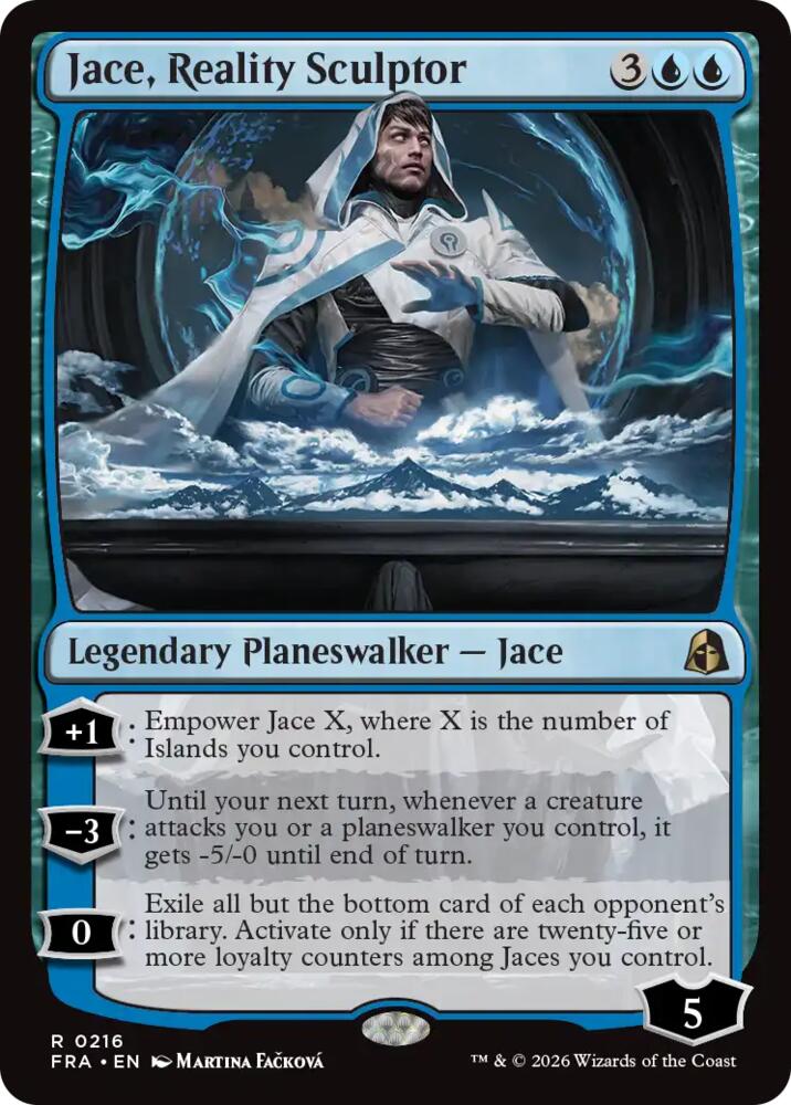 Jace, Reality Sculptor 216 card from Reality Fracture
