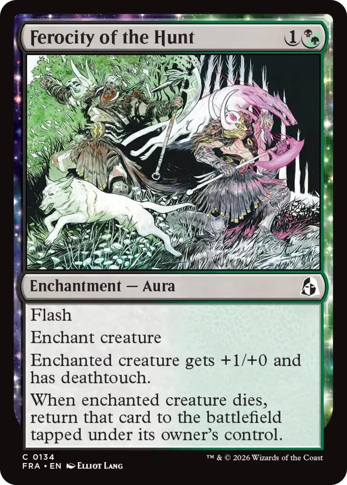 Ferocity of the Hunt 134 card from Reality Fracture