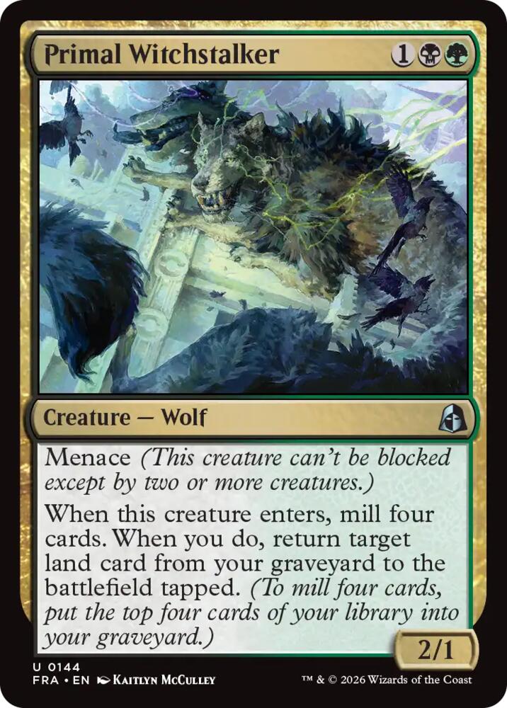Primal Witchstalker 144 card from Reality Fracture