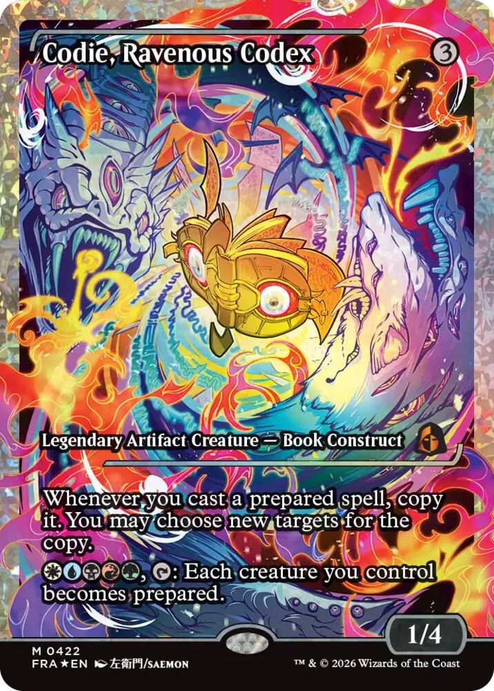 Codie, Ravenous Codex (Showcase) (Fracture Foil) 422 card from Reality Fracture