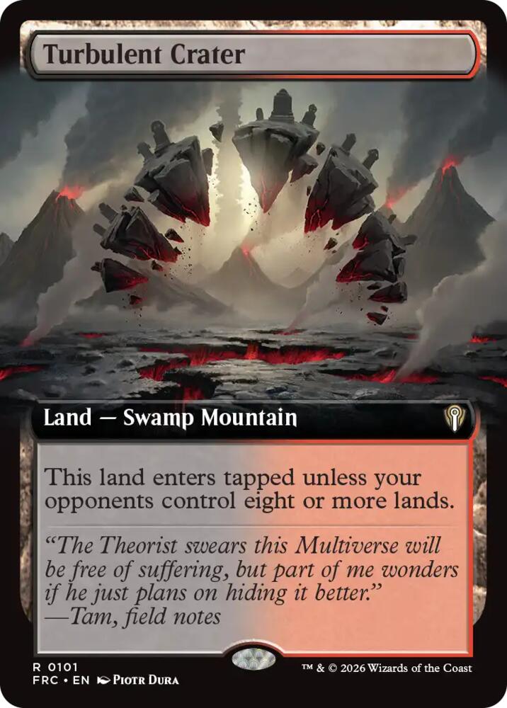 Turbulent Crater (Extended Art) 101 card from Commander: Reality Fracture