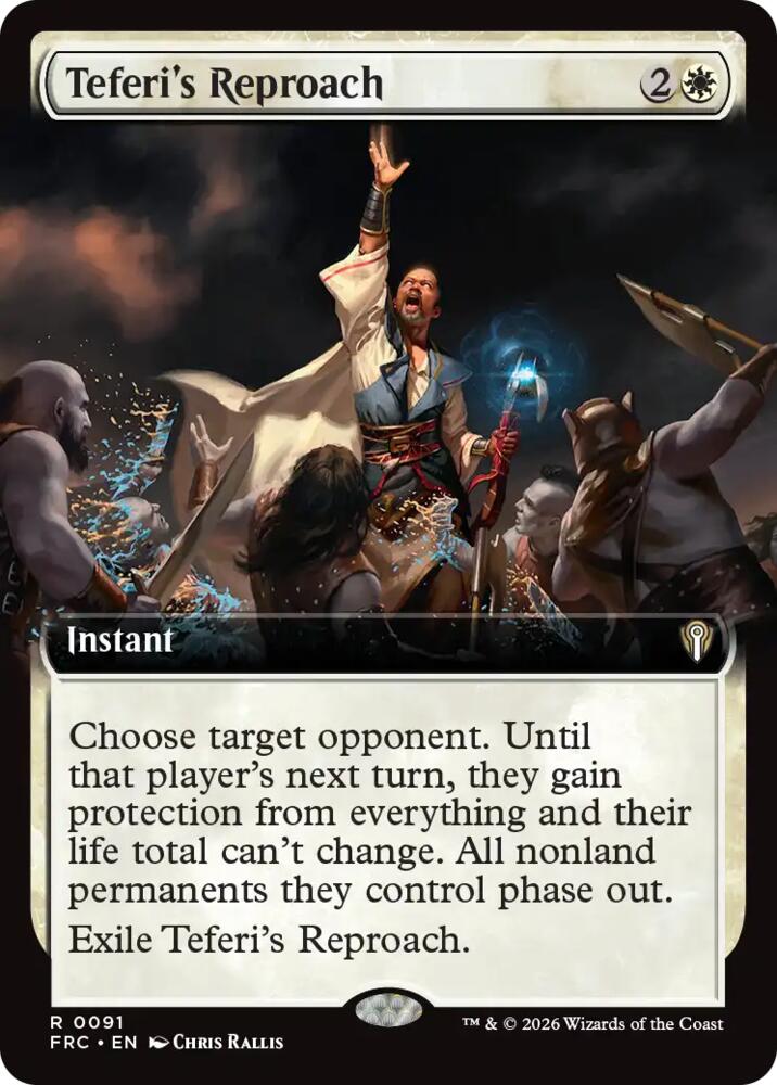 Teferi's Reproach (Extended Art) 91 card from Commander: Reality Fracture