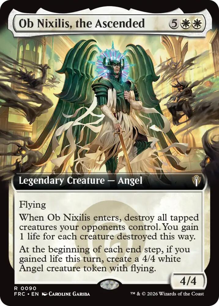 Ob Nixilis, the Ascended (Extended Art) 90 card from Commander: Reality Fracture