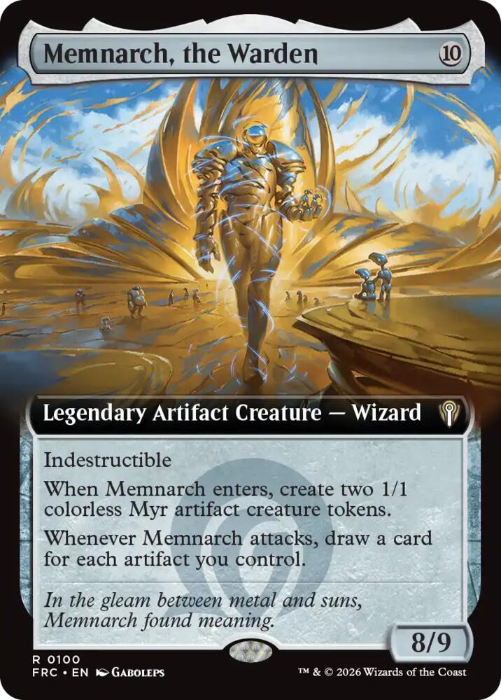 Memnarch, the Warden (Extended Art) 100 card from Commander: Reality Fracture
