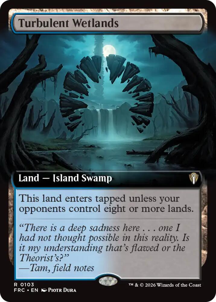 Turbulent Wetlands (Extended Art) 103 card from Commander: Reality Fracture