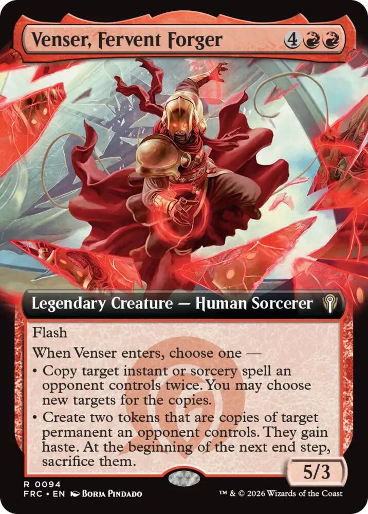 Venser, Fervent Forger (Extended Art) 94 card from Commander: Reality Fracture