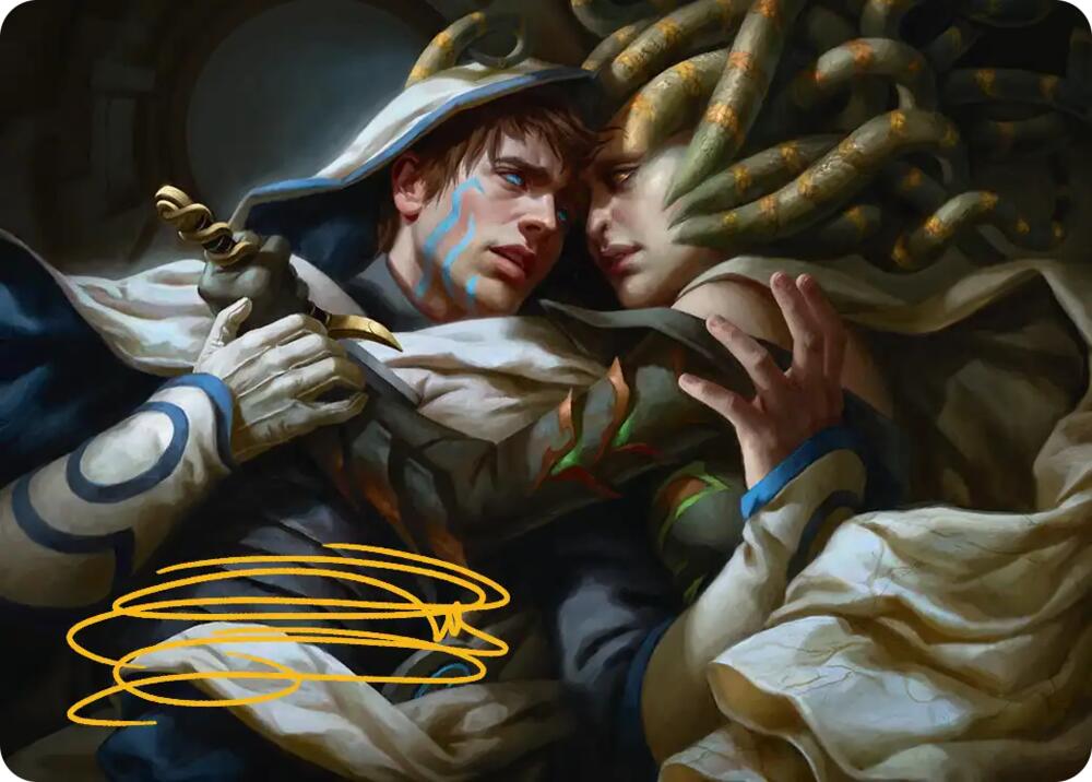 Vraska's Final Mercy Art Card (Gold-Stamped Signature) 15 card from Art Series: Reality Fracture
