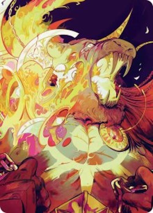 Ajani's Anguish Art Card 48 card from Art Series: Reality Fracture