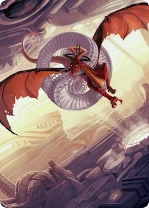 Draconic Visitor Art Card 49 card from Art Series: Reality Fracture