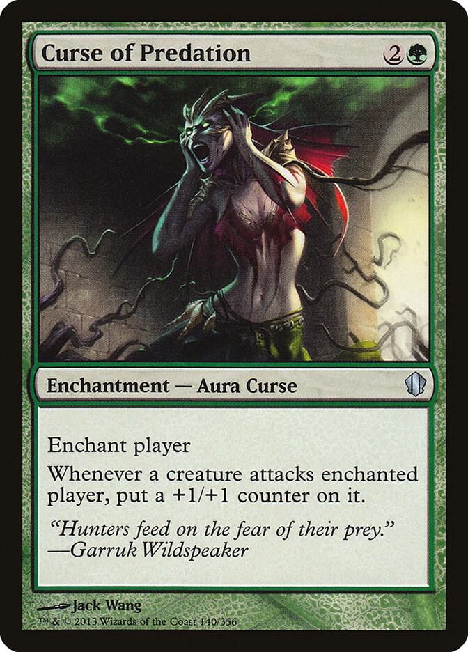 Curse of Predation 140 card from Commander 2013