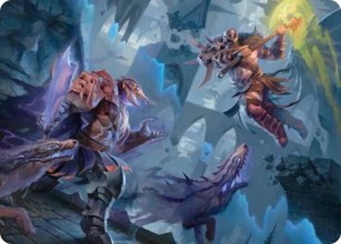 Garruk, Veiled Butcher // Garruk, Curse Breaker Art Card 32 card from Art Series: Reality Fracture