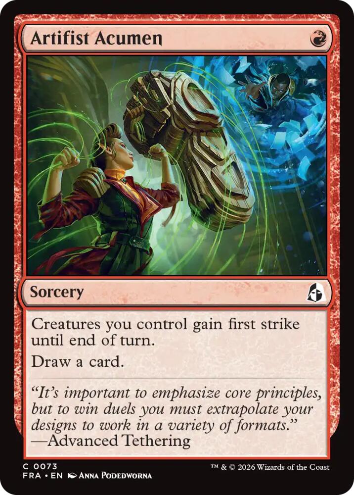 Artifist Acumen 73 card from Reality Fracture