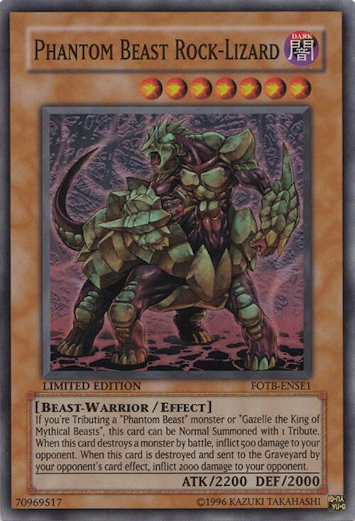 Phantom Beast Rock-Lizard FOTB-ENSE1 card from Force of the Breaker