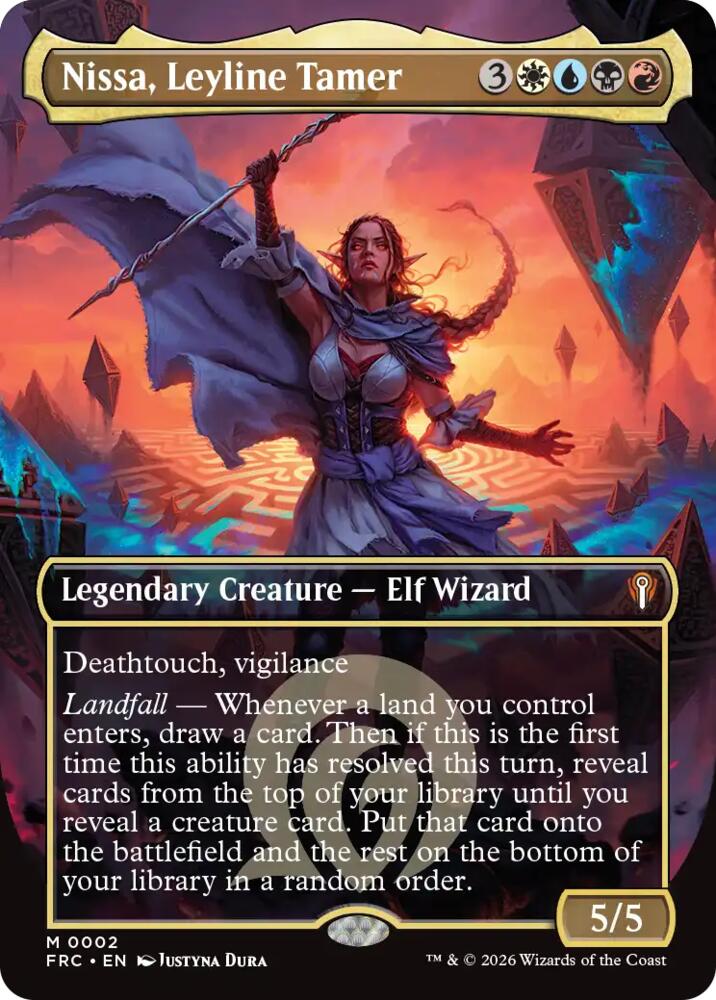 Nissa, Leyline Tamer (Borderless) 2 card from Commander: Reality Fracture