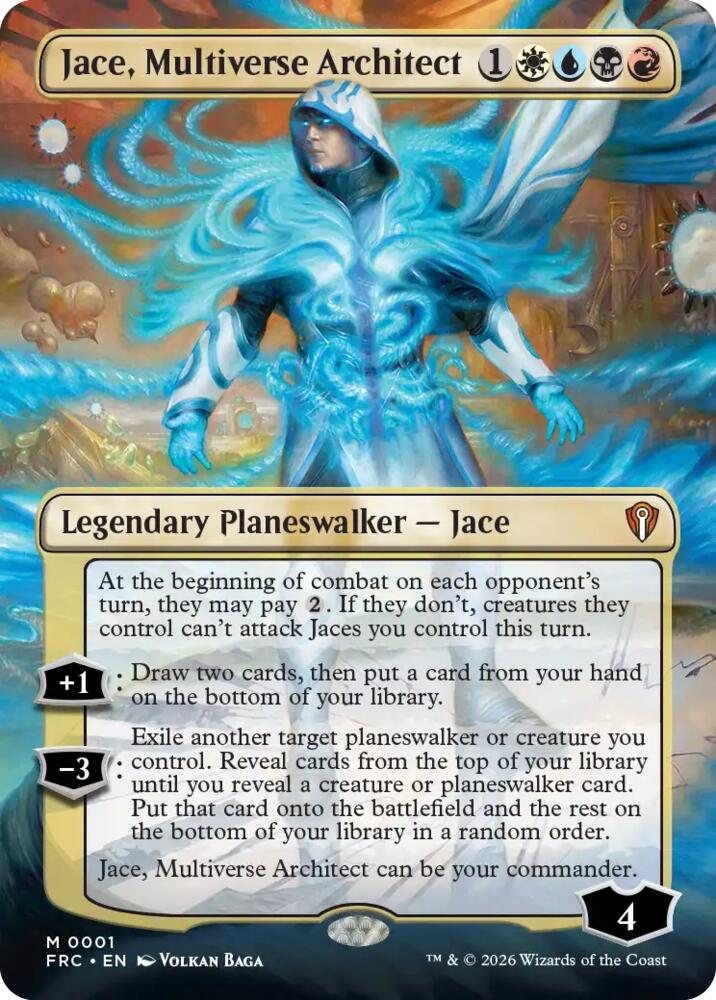 Jace, Multiverse Architect (Borderless) 1 card from Commander: Reality Fracture