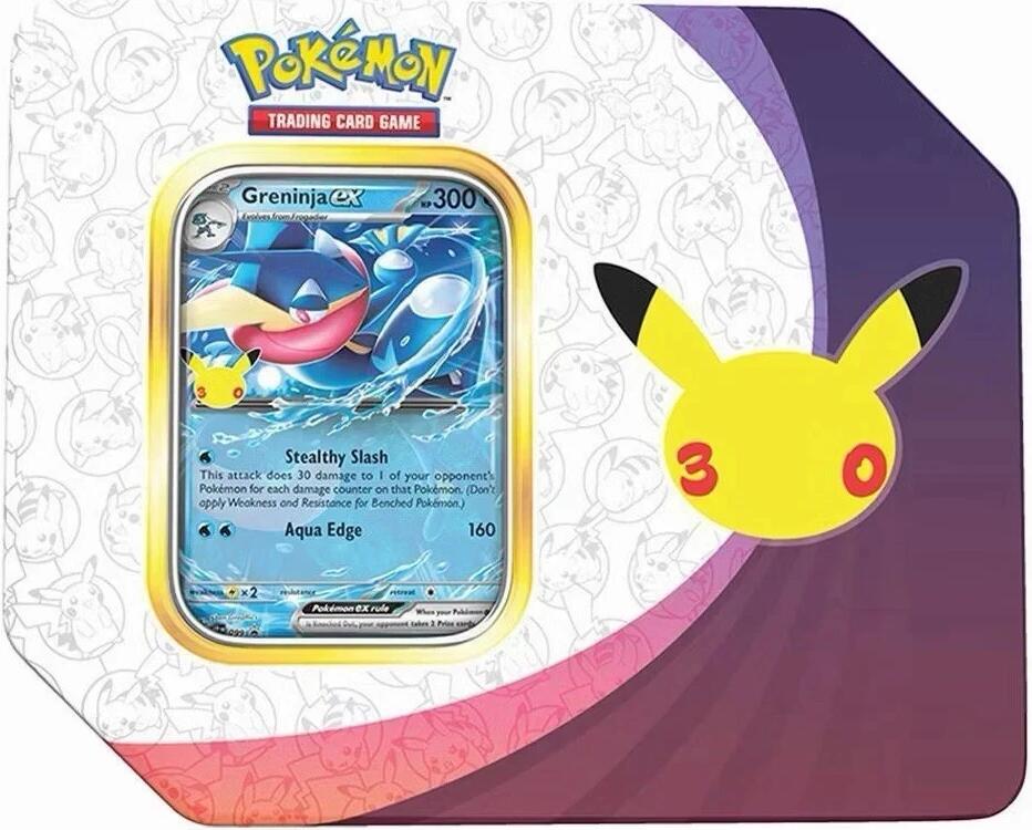30th Celebration ex Tin [Greninja ex] (Retail Version) sealed product from ME: 30th Celebration