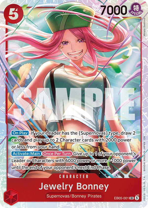 Jewelry Bonney EB05-001 card from Extra Booster: One Piece Heroines Edition Vol. 2
