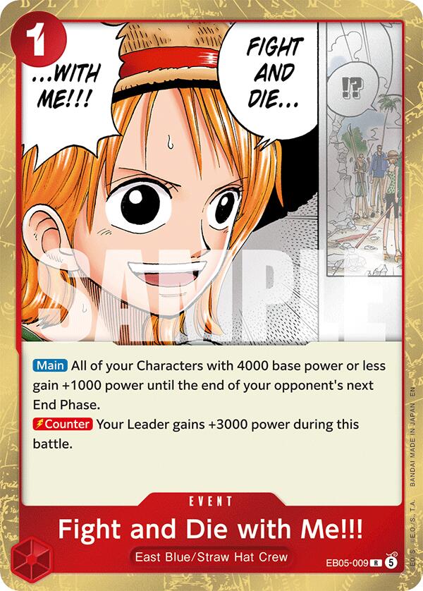 Fight and Die with Me!!! EB05-009 card from Extra Booster: One Piece Heroines Edition Vol. 2