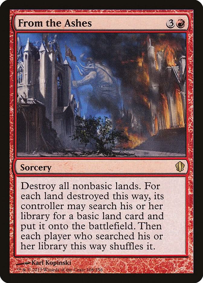 From the Ashes 108 card from Commander 2013