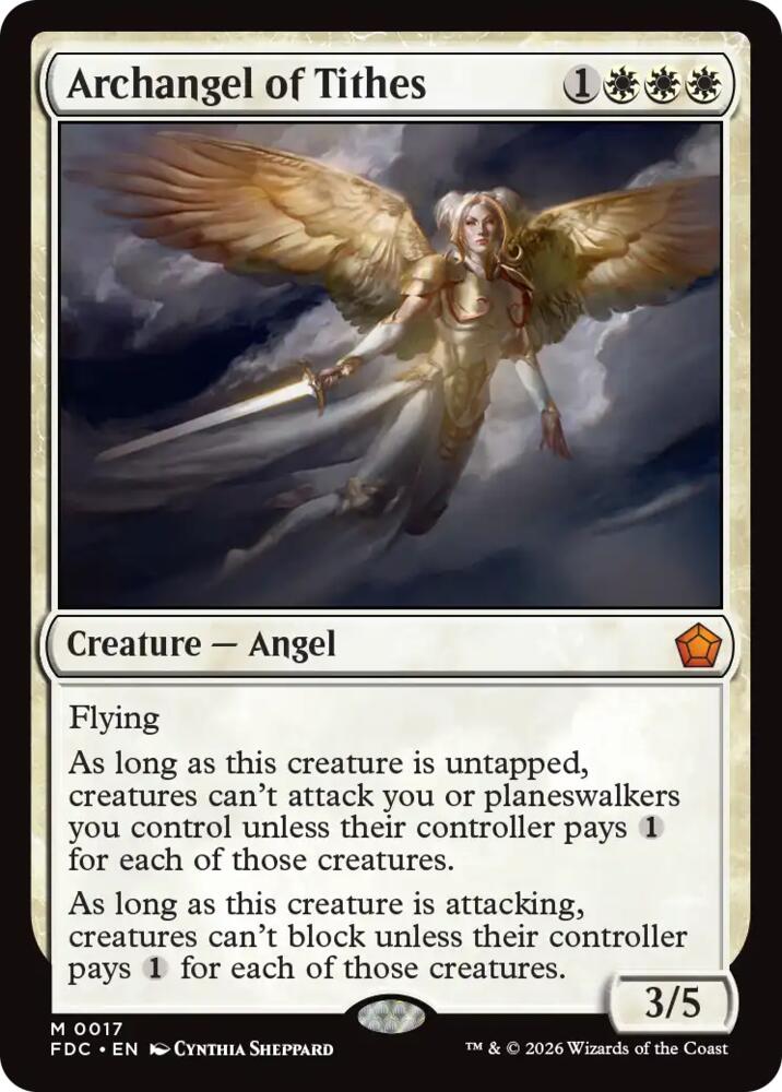 Archangel of Tithes 17 card from Commander: Foundations
