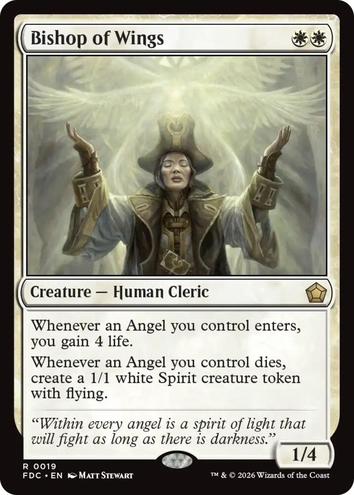 Bishop of Wings 19 card from Commander: Foundations