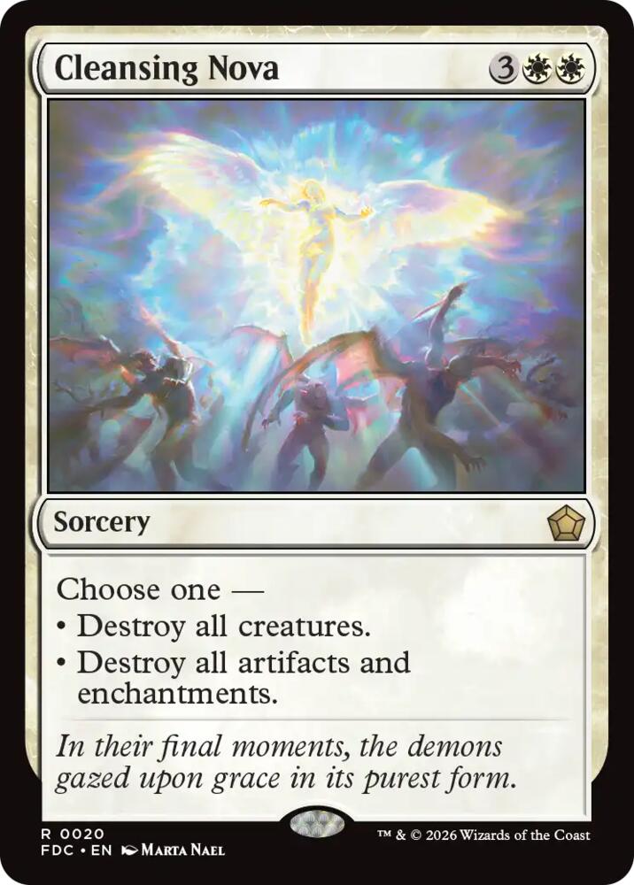 Cleansing Nova 20 card from Commander: Foundations