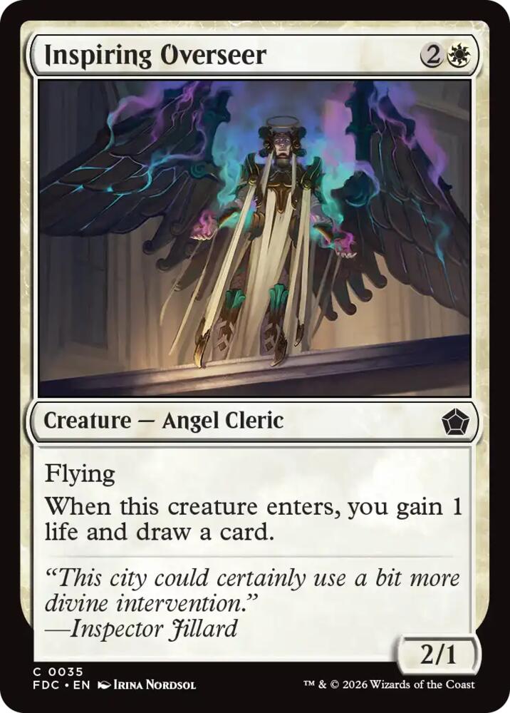 Inspiring Overseer 35 card from Commander: Foundations