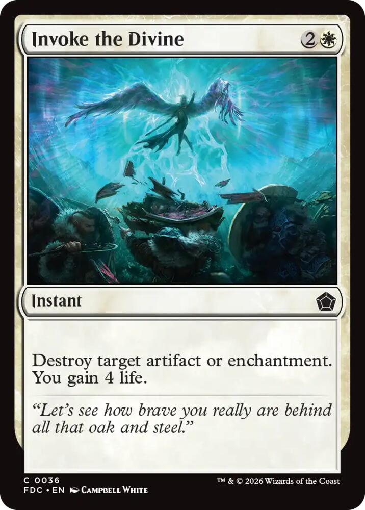 Invoke the Divine 36 card from Commander: Foundations