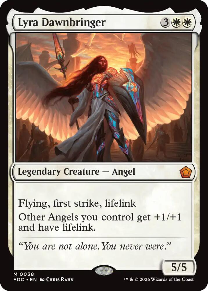 Lyra Dawnbringer 38 card from Commander: Foundations