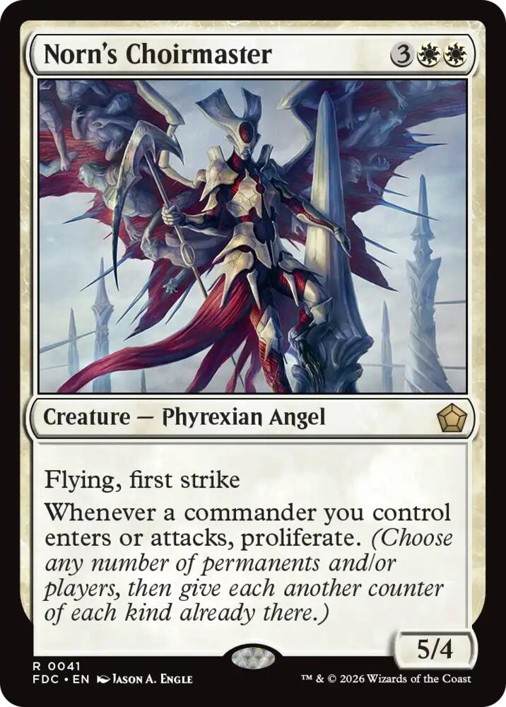 Norn's Choirmaster 41 card from Commander: Foundations