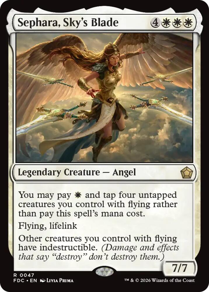 Sephara, Sky's Blade 47 card from Commander: Foundations