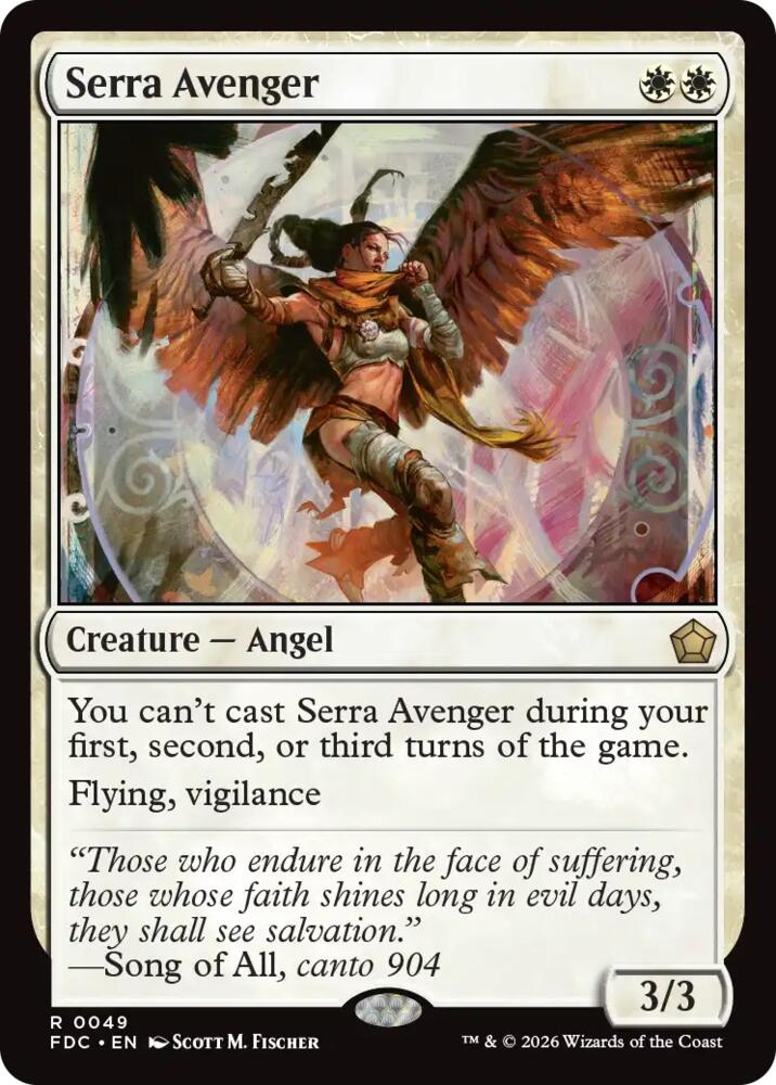 Serra Avenger 49 card from Commander: Foundations