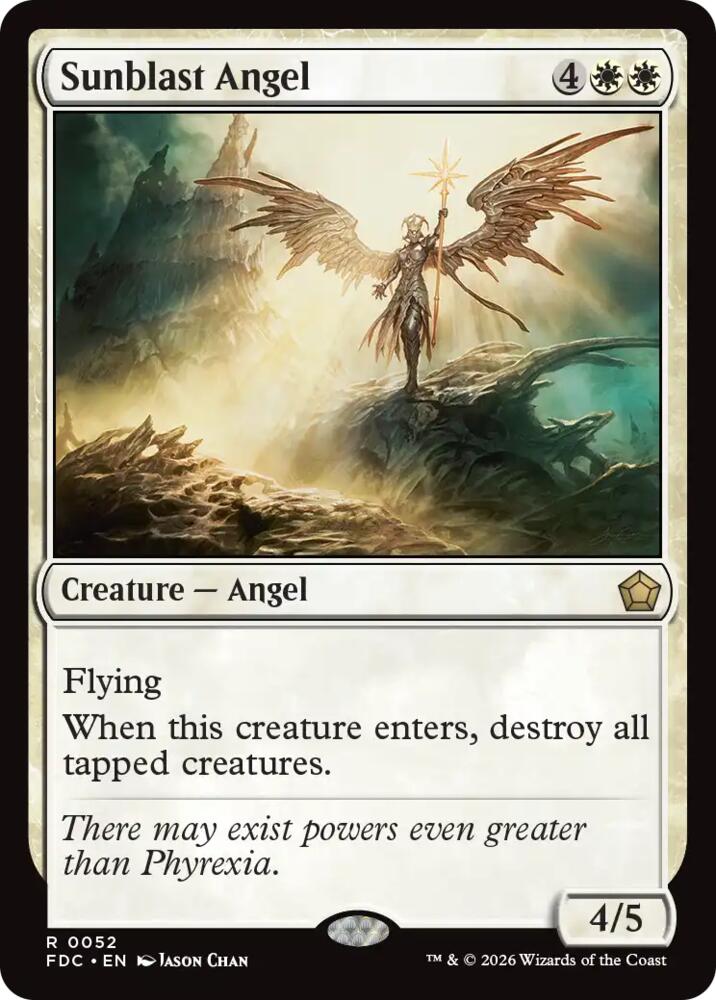 Sunblast Angel 52 card from Commander: Foundations