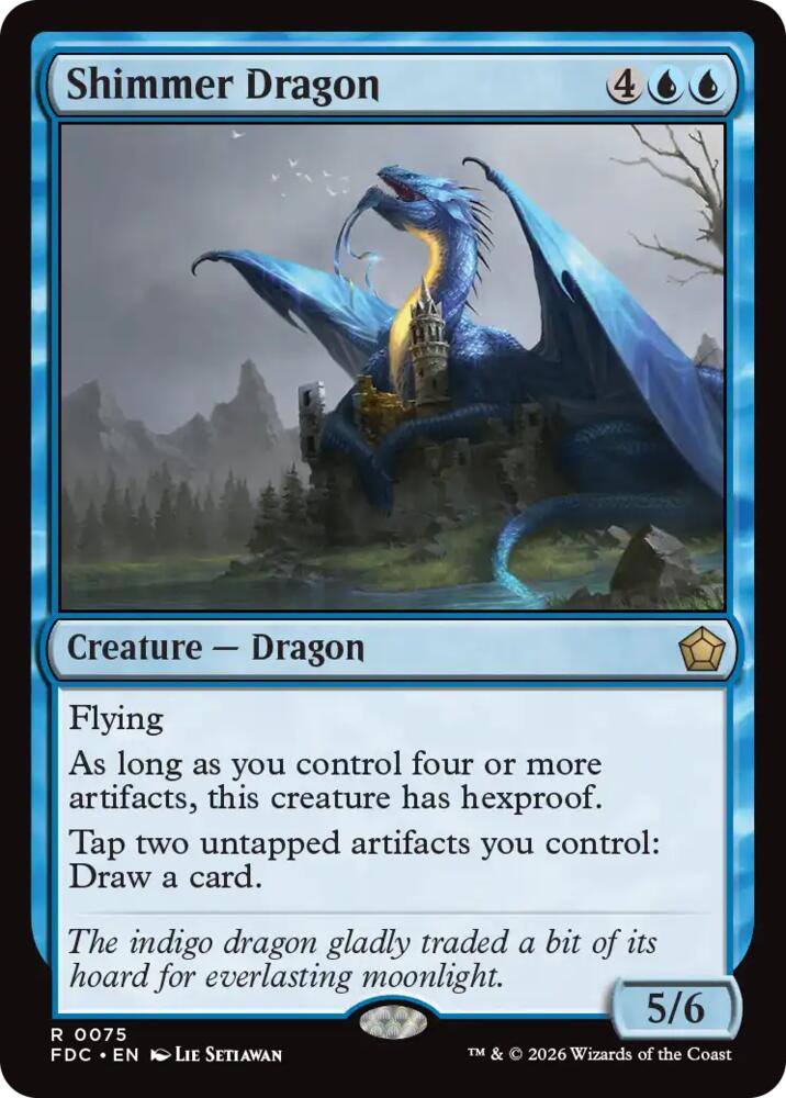 Shimmer Dragon 75 card from Commander: Foundations