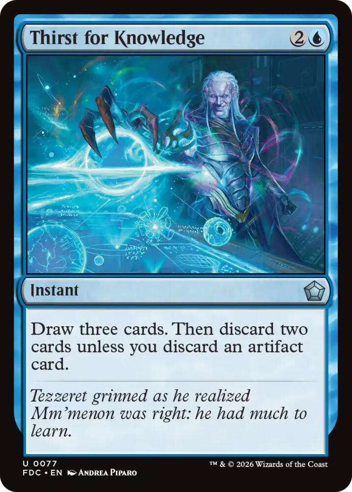Thirst for Knowledge 77 card from Commander: Foundations