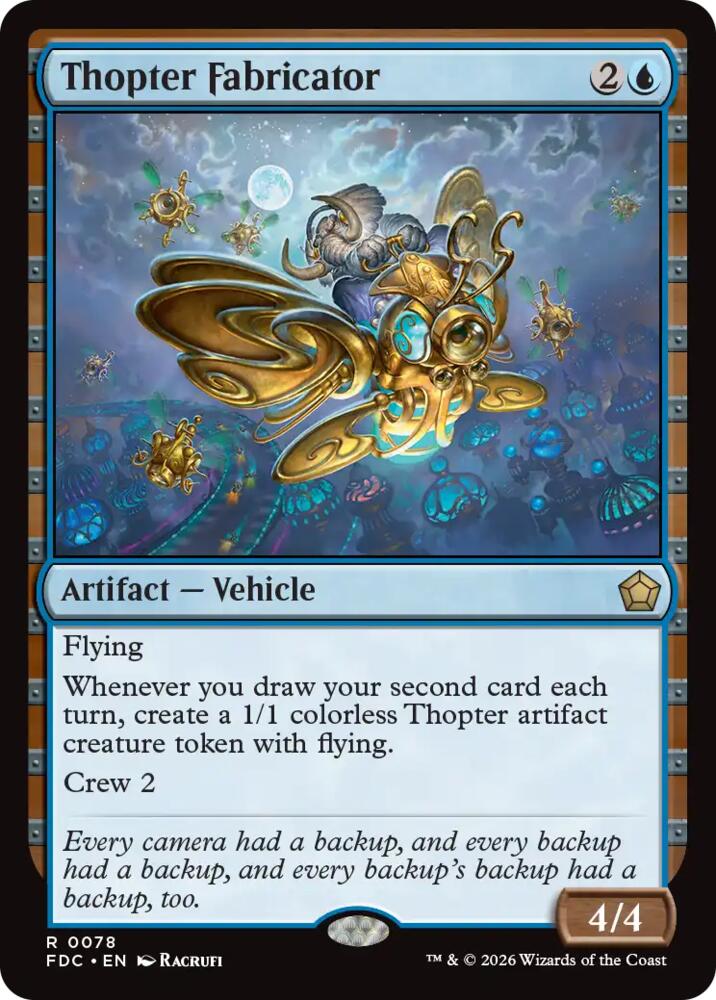 Thopter Fabricator 78 card from Commander: Foundations