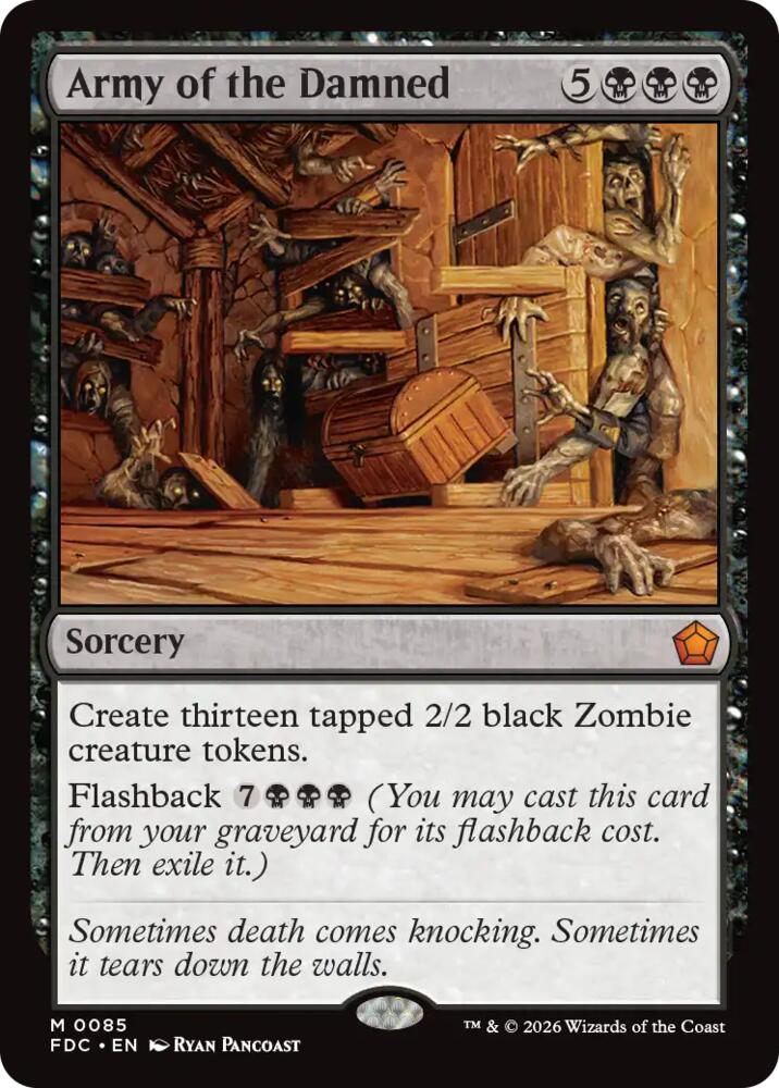 Army of the Damned 85 card from Commander: Foundations