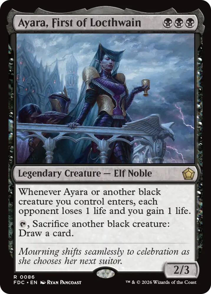 Ayara, First of Locthwain 86 card from Commander: Foundations