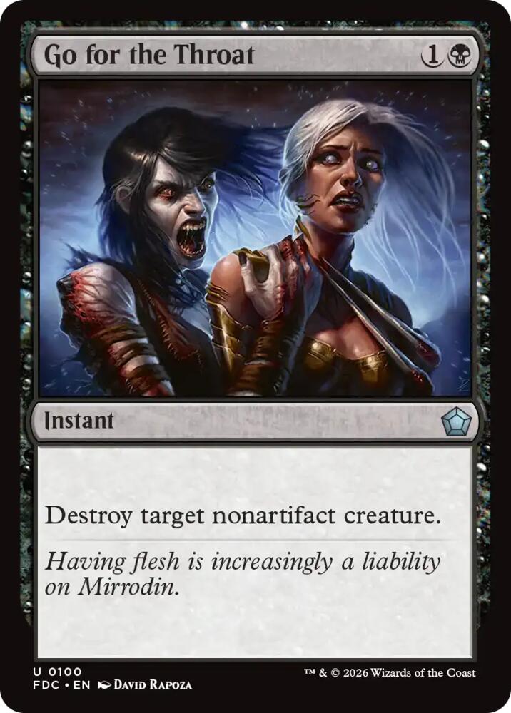 Go for the Throat 100 card from Commander: Foundations