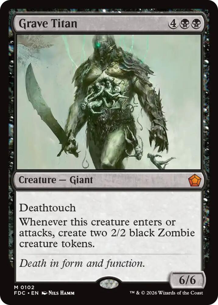 Grave Titan 102 card from Commander: Foundations