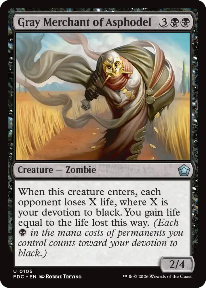Gray Merchant of Asphodel 105 card from Commander: Foundations