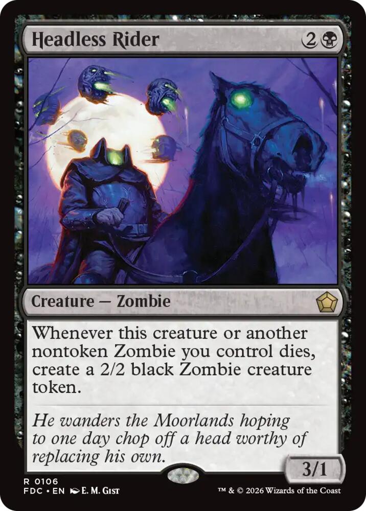 Headless Rider 106 card from Commander: Foundations