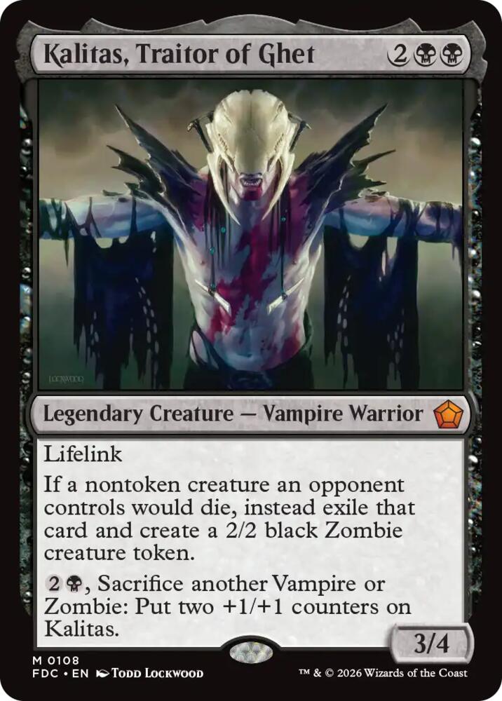 Kalitas, Traitor of Ghet 108 card from Commander: Foundations