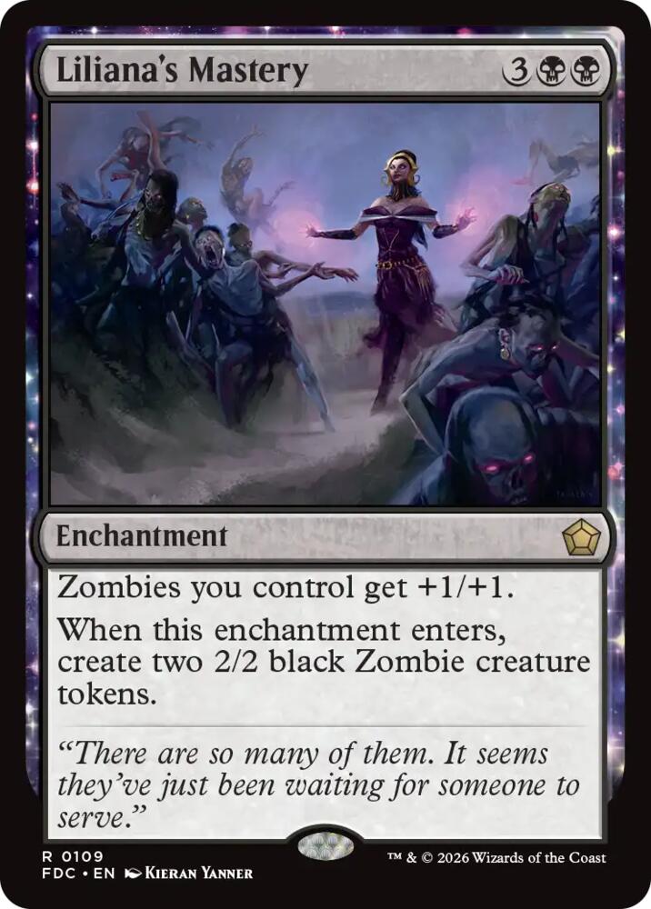 Liliana's Mastery 109 card from Commander: Foundations