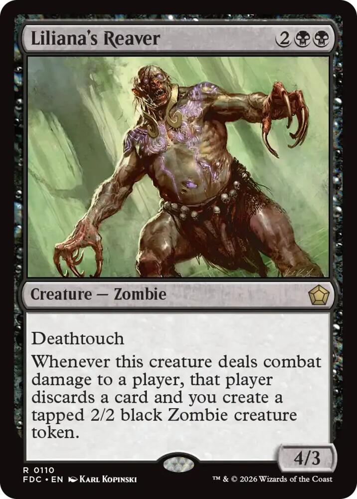 Liliana's Reaver 110 card from Commander: Foundations