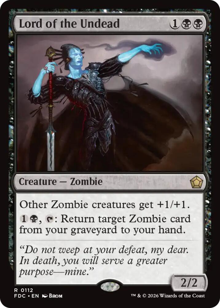 Lord of the Undead 112 card from Commander: Foundations