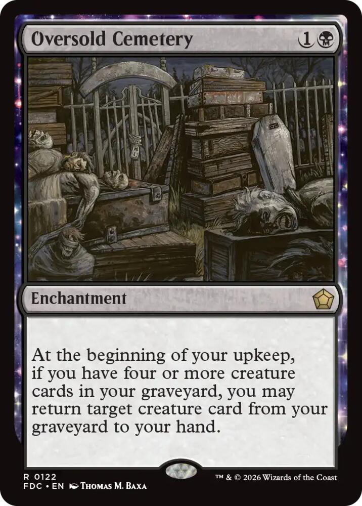 Oversold Cemetery 122 card from Commander: Foundations