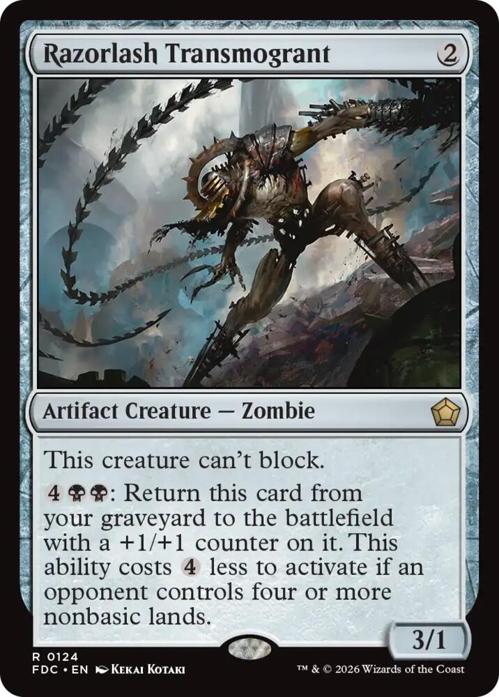 Razorlash Transmogrant 124 card from Commander: Foundations