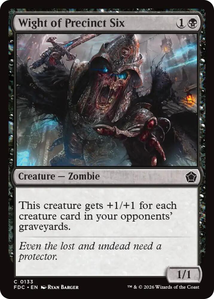 Wight of Precinct Six 133 card from Commander: Foundations
