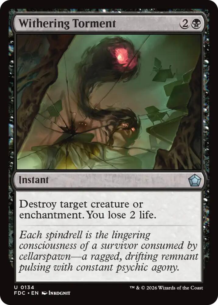 Withering Torment 134 card from Commander: Foundations